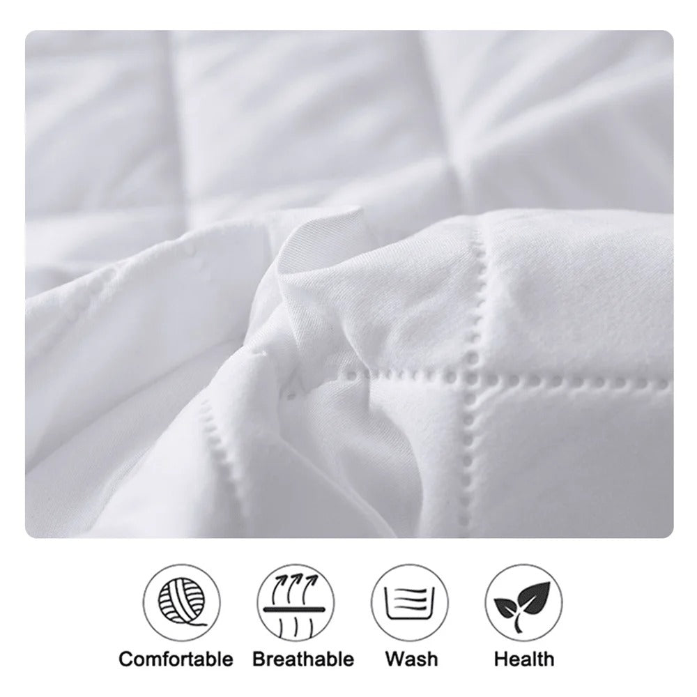 Luxury Waterproof Bed Mattress Cover – Breathable Fitted Sheet Protector in Gray & White – Multiple Sizes