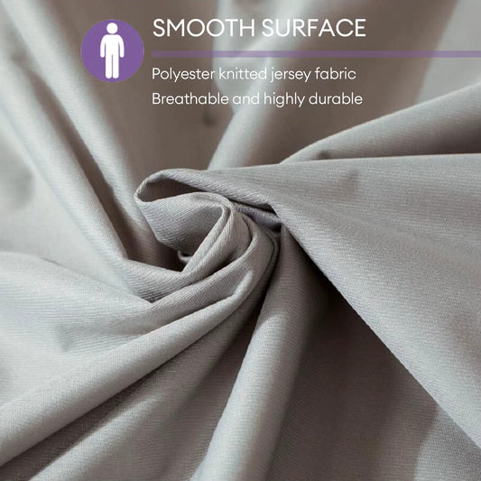 2pcs Grey Waterproof Pillow Protector Bedbug Proof Zipper Pillow Cover 50x70cm Washable & Anti Mites