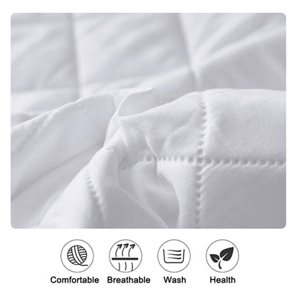 Luxury Waterproof Bed Mattress Cover – Breathable Fitted Sheet Protector in Gray & White – Multiple Sizes