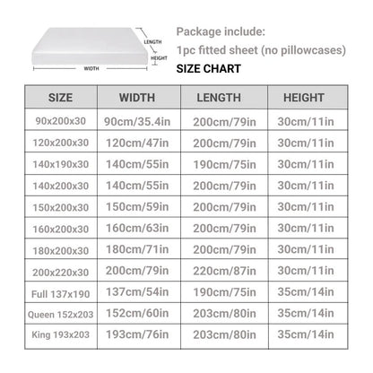 Luxury Waterproof Bed Mattress Cover – Breathable Fitted Sheet Protector in Gray & White – Multiple Sizes